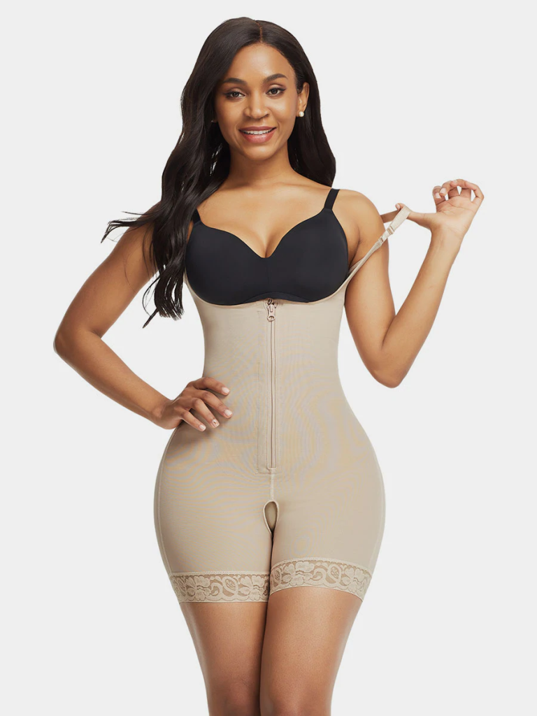 Open Bust Body Shaper with Adjustable Straps